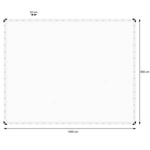 Abdeckplane mit Ösen 8x10 m 180g/m² Weiß Weiß