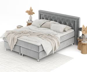 Boxspringbett Lavello Grau - Breite: 140 cm