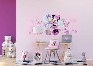 Poster Minnie Maus & Daisy Duck Pink - Naturfaser - Textil - 202 x 90 x 90 cm