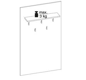 Wandpaneel GEMINI Braun - Holzwerkstoff - 74 x 127 x 17 cm