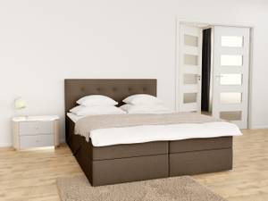 Boxspringbett Doppelbett Adamo Braun - Breite: 140 cm