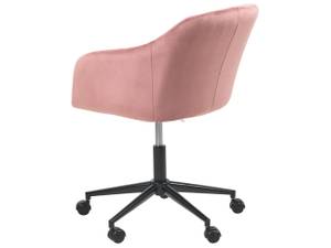 Chaise de bureau VENICE Noir - Rose foncé
