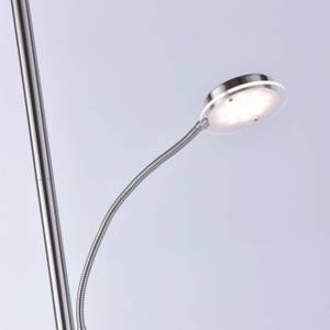 LED Deckenfluter HANS rund Silber - Metall - 57 x 193 x 57 cm