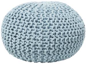 Pouf CONRAD Bleu - Bleu clair - 50 x 35 x 50 cm