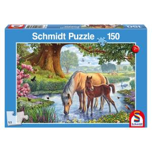 Puzzle Pferde bei Adapat 150 Teile Papier - 20 x 4 x 28 cm