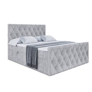 ALTDECOR Boxspringbett mit Topper - AMAY Schiefergrau - Breite: 160 cm - H3