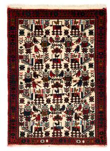 Tapis Afshar VIII Blanc - Textile - 103 x 1 x 151 cm