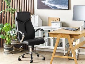 Chaise de bureau FORMULA Noir - Argenté - Cuir synthétique - 63 x 125 x 72 cm