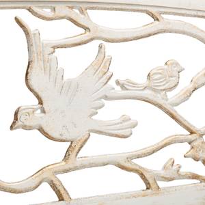 Gartenbank Vögel Design Gold - Weiß - Metall - 127 x 87 x 57 cm