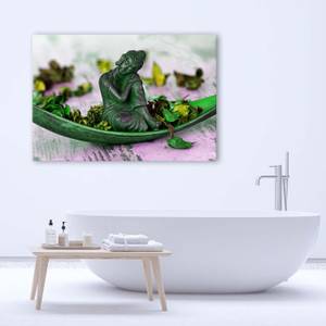 Leinwandbild Buddha Vintage Zen Spa 120 x 80 cm