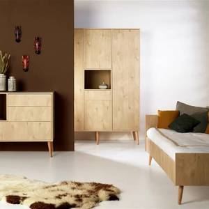 Kleiderschrank Cocoon Eiche - Breite: 143 cm