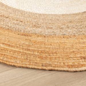 Jute Teppich R Mirai Border Braun - Naturfaser - 120 x 1 x 120 cm