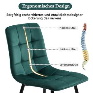 Esszimmerstuhl 4er-Set Vesta Ⅰ Grün