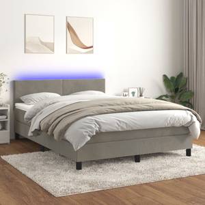 Boxspringbett 3017268-2 Hellgrau - 144 x 203 cm