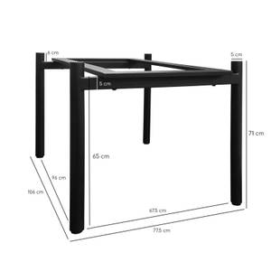 Table 160/240cm céramique - INDIANA 09 Noir - Céramique - 240 x 76 x 90 cm