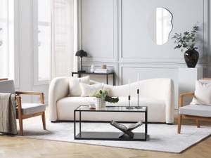 3-Sitzer Sofa VELTADA Weiß - Textil - 205 x 75 x 90 cm