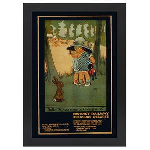 Bilderrahmen Poster 1913 Hullo Schwarz