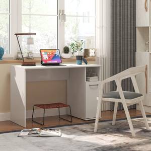 Schreibtisch mit breiter Arbeitsfläche Weiß - Holzwerkstoff - 52 x 73 x 110 cm