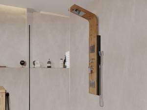 Duschsäule mit Hydromassage DALIMA Beige - Holzwerkstoff - 22 x 145 x 22 cm