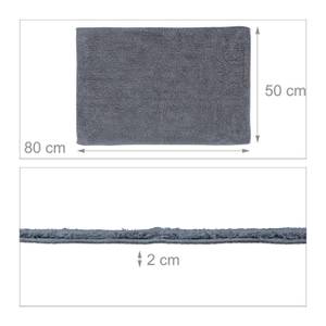 Badteppich verschiedene Größen grau 80 x 50 cm