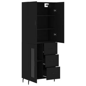 Highboard DE8266 Schwarz - Holzwerkstoff - 34 x 180 x 70 cm