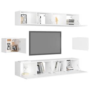 TV-Schrank 6er Set D559 Weiß - Tiefe: 80 cm