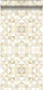 Tapete kubistisches Muster 7050 Beige