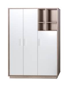 Kleiderschrank Olaf 3 türig Weiß - Holzwerkstoff - 132 x 190 x 53 cm