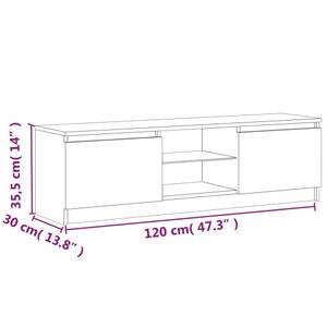 TV-Schrank 3009188 Hellgrau - 30 x 120 cm