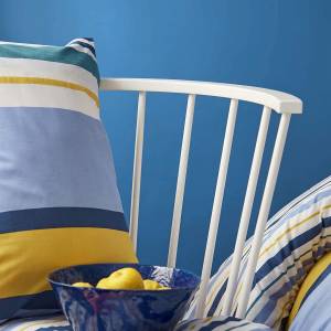 Bettwäsche Dover Blau - Weiß - Gelb - Textil - 135 x 1 x 200 cm