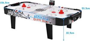 Airhockey Tisch mit LED-Punktezähler Weiß - Holzwerkstoff - 54 x 31 x 107 cm