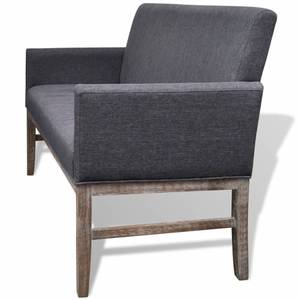 Banc de canapé Gris - Textile - 140 x 85 x 65 cm