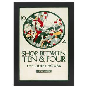Bilderrahmen Poster 1926 Quiet Hours Schwarz