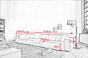 Sofa SAMU Riesensofa Stoff Braun