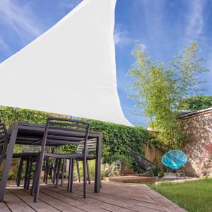 Voile d'ombrage triangle blanc 300 x 250 cm