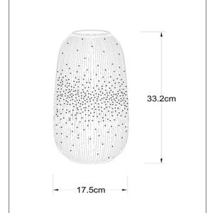 Dekorative Tischleuchte FLORES Blanc - Porcelaine - Pierre - 9 x 34 x 9 cm