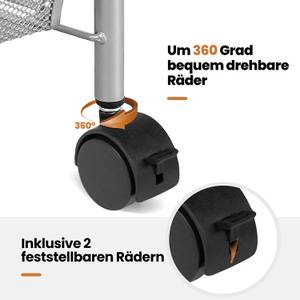 Küchenwagen Rollwagen Grau - Metall - 27 x 84 x 44 cm