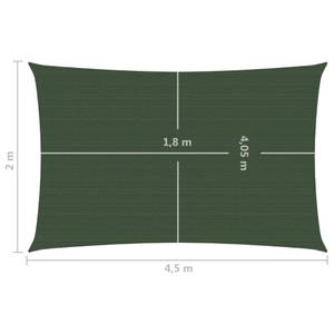 Voiles d'ombrage 3016419-3 Vert foncé - 450 x 200 cm