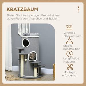 Kratzbaum D30-705V00GY Grau - Holzwerkstoff - 57 x 99 x 57 cm