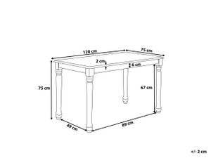 Esszimmertisch CARY 75 x 75 x 120 cm