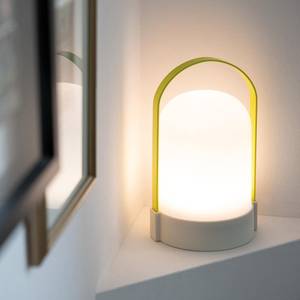 Lampe nomade Uri Gris - Jaune - Matière plastique - 13 x 25 x 14 cm