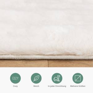 Hochflor Teppich Carvy Curves Creme - 160 x 230 cm