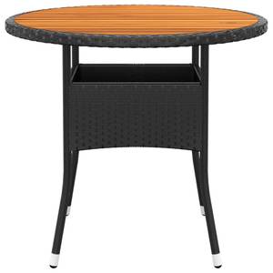 Table de jardin Noir - Polyrotin - Bois/Imitation - 80 x 75 x 80 cm