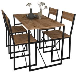 Essgruppe Insasi  5er Set Braun - Holzwerkstoff - 120 x 85 x 60 cm