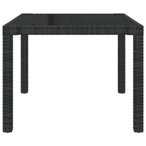 Garten-Essgruppe (3-tlg) 3094849 Schwarz - Kunststoff - Polyrattan - 90 x 75 x 90 cm