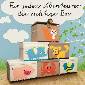 Lifeney Aufbewahrungsbox Kinder Biene Kunststoff - 36 x 51 x 4 cm