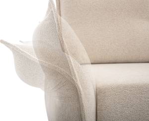 Samt Ecksofa Verona mit Bettkasten Beige - Armlehne davorstehend links - Ottomane davorstehend links