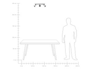 Deckenlampen BARO Schwarz - Weiß - 44 x 7 cm