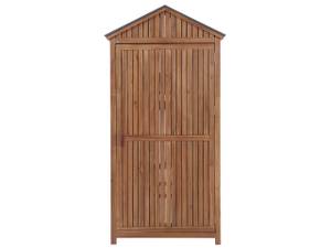 Gartenschrank SAVOCA Braun - Grau - Massivholz - 100 x 200 x 40 cm