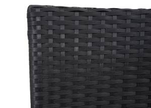 Poly-Rattan Sitzbank mit Tisch E24 Beige - Schwarz